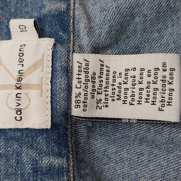 Calvin Klein Women's Size 10 Jeans Demin Blue Y2K Straight - Picture 7 of 13